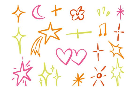 Adding Personality to Design with the Colorful Sparkle Doodle Cute Element Set