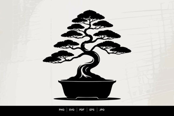 Bonsai Tree Silhouette SVG Guide
