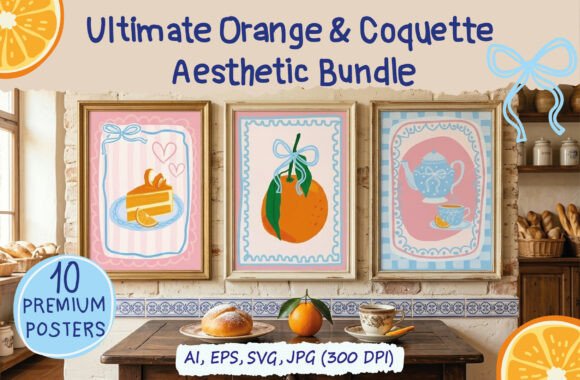 Coquette Citrus Gallery Wall Kit