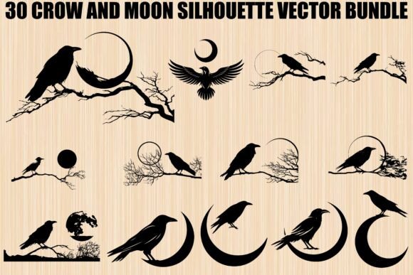Crow and Moon SVG Bundle: A Strategic Asset for Gothic and Celestial Design