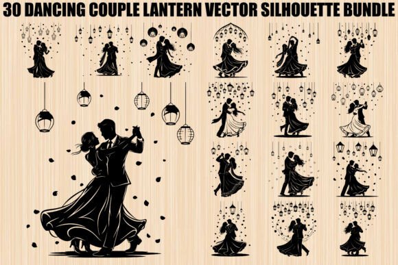 Dancing Couple Silhouette Bundle