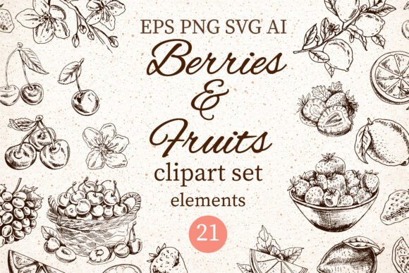 Elevating Brand Identity with Hand-Drawn Vintage Berry Illustrations
