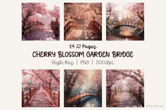 Evaluating the Cherry Blossom Garden Bridge 24 Png for Digital Crafting