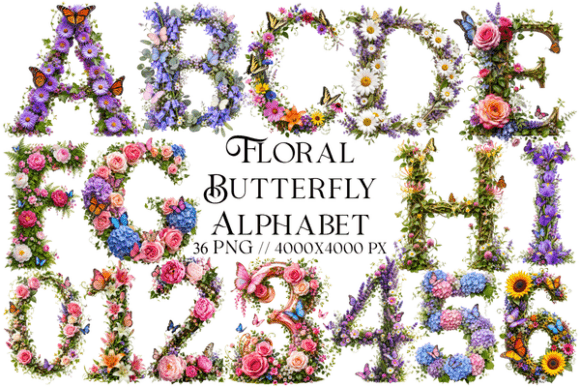 Evaluating the Floral Butterfly Alphabet PNG Bundle for Creative Projects