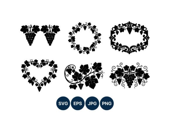 Grapevine Silhouette Vector Art for Designers