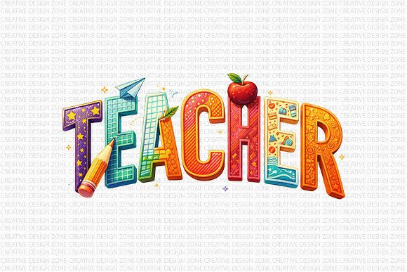 Integrating Colorful Teacher Lettering PNG Into Your Creative Workflow