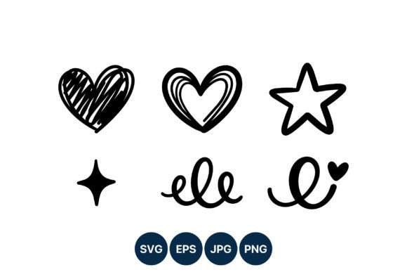 Integrating Hand Drawn Hearts Stars Swirls Vector into Professional Design Workflows