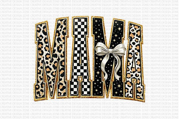 Leopard Checkered Mama PNG Design Guide