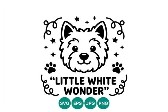 Little White Wonder Dog Vector Art: A Versatile Design Asset for Creators