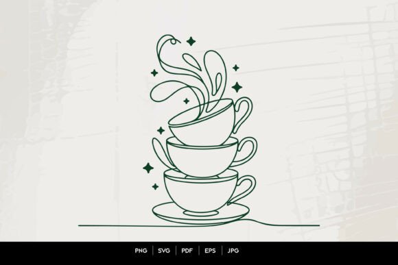 Mastering Stacked Coffee Cups Line Art for Professional Design Results