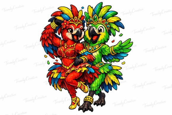 Parrot Samba Duo PNG Clipart Art