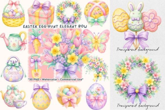 Pastel Coquette Easter Egg Hunt Watercolor: Elevating Seasonal Design with Aesthetic Charm
