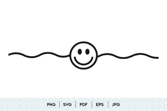 Smiley Face Line Border SVG Guide