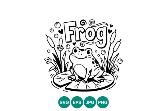 Smiling Frog on Lily Pad Line Art: A Guide to High-Quality Digital Downloads