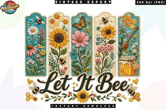 Strategic Branding with the Honey Bee Wildflower Patchwork PNG