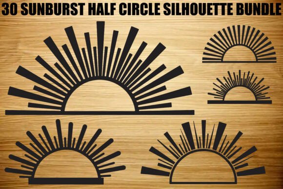 Sunburst Half Circle SVG Bundle: Elevating Modern Digital Craftsmanship