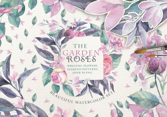 The GARDEN ROSES: Elevating Digital Design with French Provence Romance