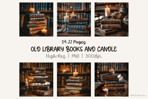 Unlocking Creativity: A Guide to Using Old Library Books and Candle PNGs in Mixed Media Art
