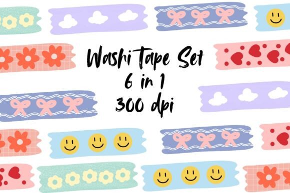 Washi Tapes Set: Digital Creativity