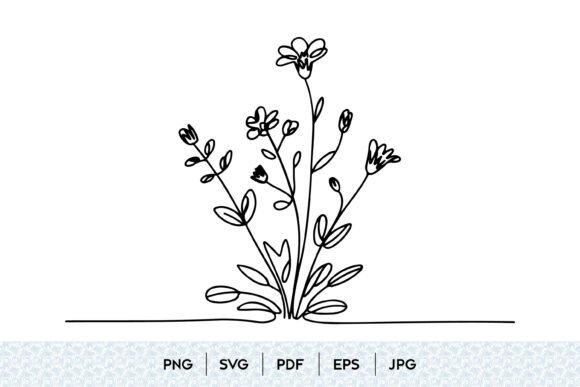 Wildflower Line Art SVG: Elevating Digital and Physical Design Projects